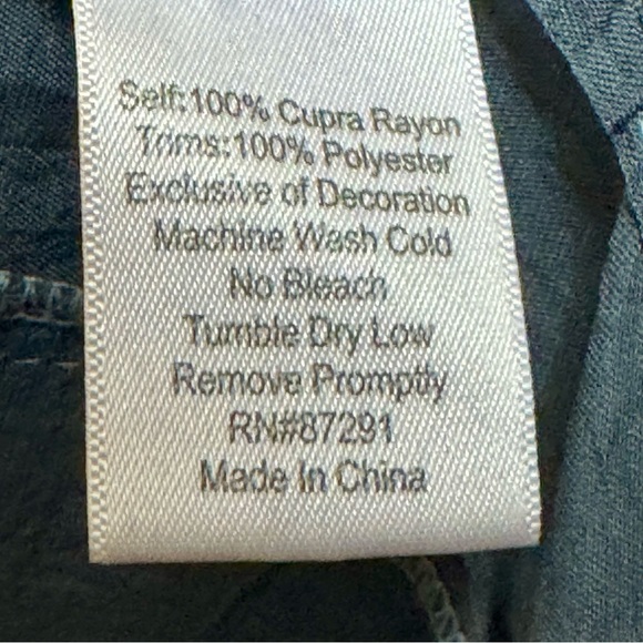 Johnny Was Floral Embroidered 3/4 Sleeve V-Neck Crinkle Gauzy Lightweight Tunic - Picture 11 of 12